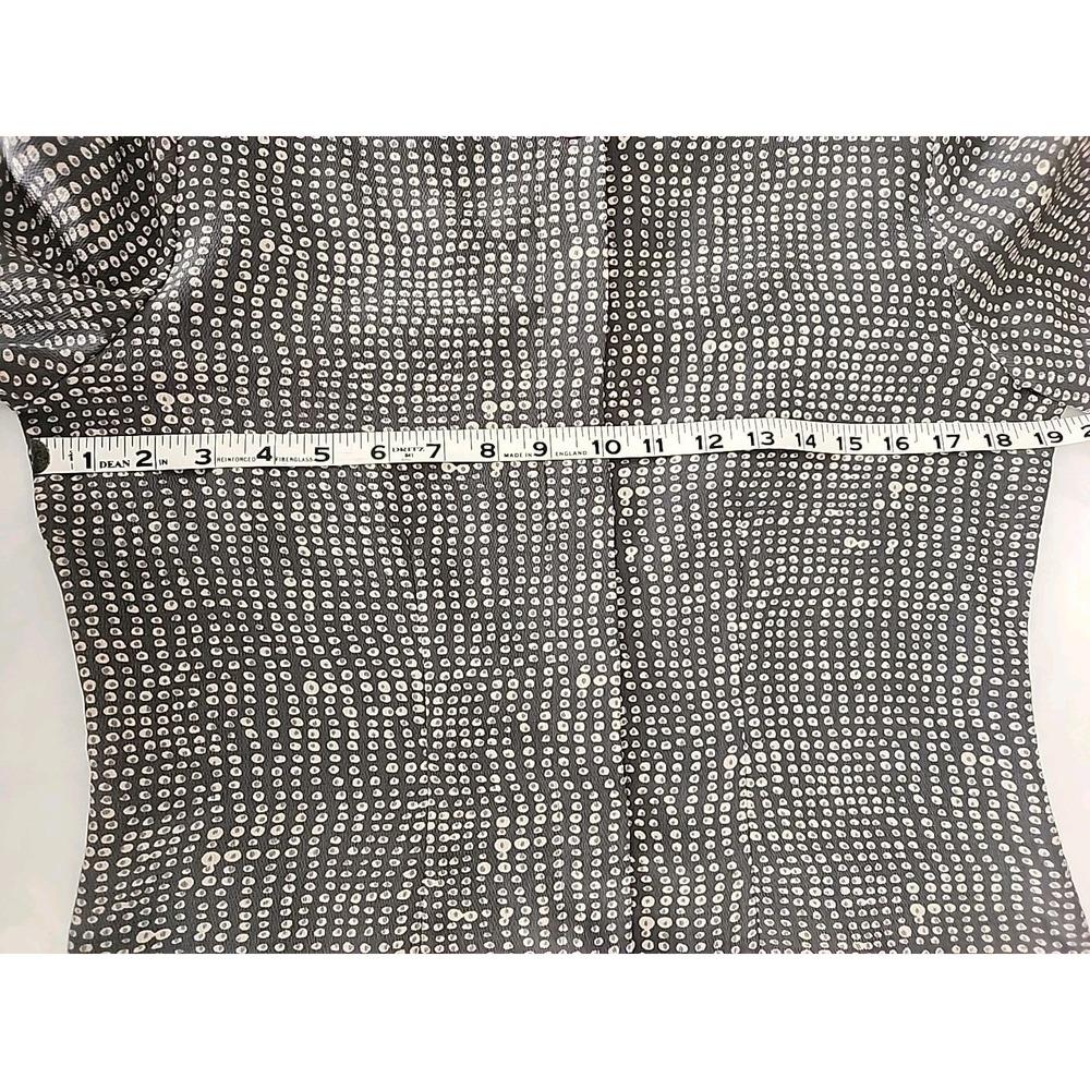 Vintage La Chine by Galinda Wang Womens 4 Chiffon Gray/Tan Long Sleeve Chic EUC - Picture 9 of 9